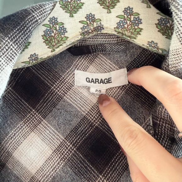 Garage Black and White Plaid Shirt - Picture 3 of 3